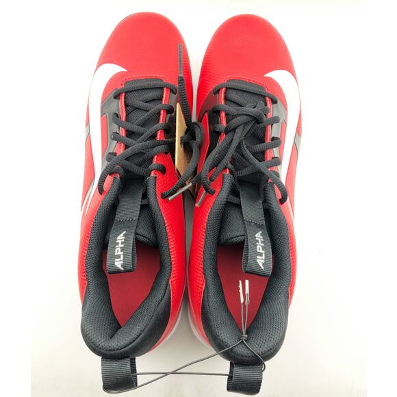 Nike Men's Alpha Menace 4 Shark Football Cleats Size 10.5 Red White NWOB - Picture 8 of 11